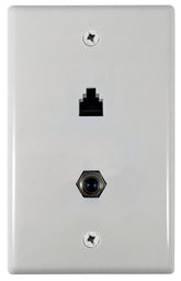 Amerelle VW6ERG6W Wallplate, White, Flush Mounting